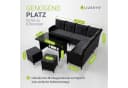 Juskys Gartenlounge-Set Manacor Schwarz Grau Poly Rattan Bild 5