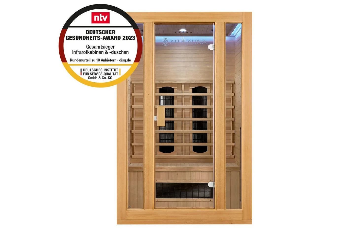 Artsauna Infrarotkabine Nyborg S120K – Infrarotsauna 2 Personen LED-Farblicht - Bild 3