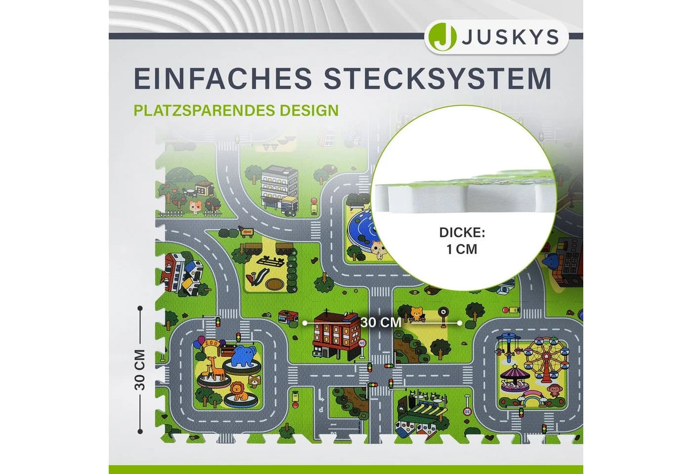 Juskys Puzzlematte Jascha Bunt 9-teilig EVA Schaumstoff - Bild 3