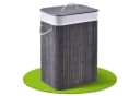Juskys Wäschekorb Curly Grau 72L Bambus Metall mit Deckel Bild 2