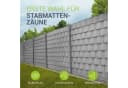 Juskys PVC Sichtschutzstreifen 4er Set Hellgrau Wetterfest Bild 1