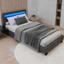Juskys Polsterbett Paris 90 x 200 cm LED-Beleuchtung Bild 1