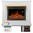 Juskys Elektrokamin Standkamin Weiß mit Heizung & Flammeneffekt Bild 3