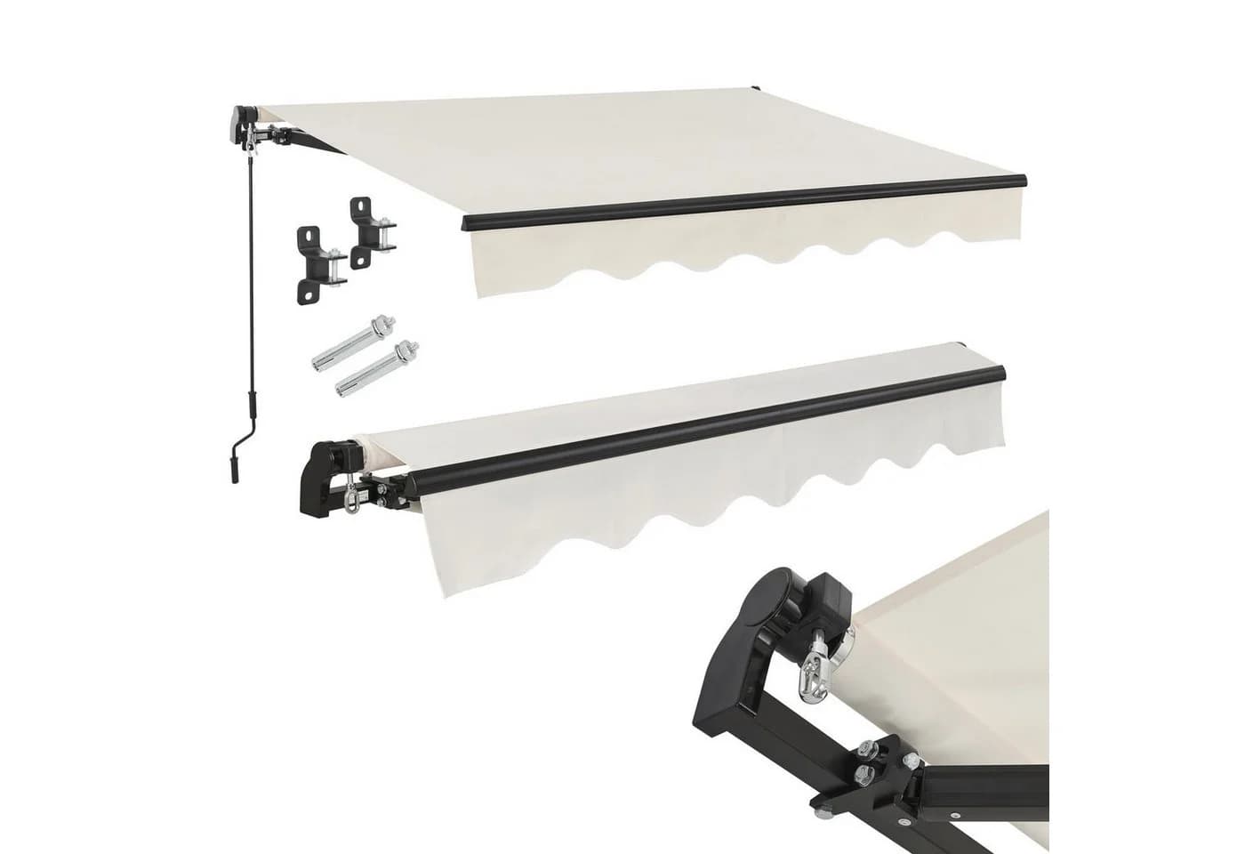 Juskys Gelenkarmmarkise Beige UV40+ Wasserabweisend - Bild 3