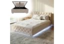 Juskys Polsterbett Nizza Beige Samt mit LED und Stauraum Bild 3