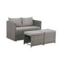 Juskys 2in1 Polyrattan Gartenlounge Set Jamaika Grau Bild 1