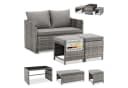 Juskys 2in1 Polyrattan Gartenlounge Set Jamaika Grau Bild 3