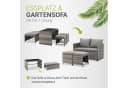 Juskys 2in1 Polyrattan Gartenlounge Set Jamaika Grau Bild 4