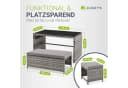 Juskys 2in1 Polyrattan Gartenlounge Set Jamaika Grau Bild 5