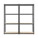 Juskys Schwerlastregal Easy 2er Set Grau 640 kg Traglast Bild 1