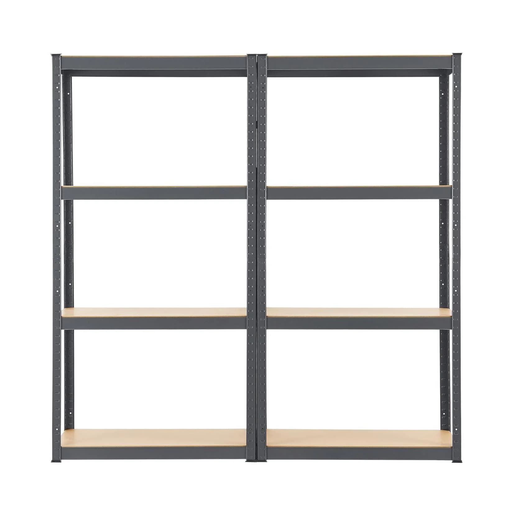 Juskys Schwerlastregal Easy 2er Set Grau 640 kg Traglast