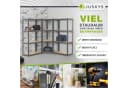 Juskys Schwerlastregal 3er Regalsystem Grau/Braun verzinktes Metall Bild 2