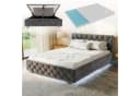 Juskys Polsterbett Nizza Dunkelgrau mit LED und Stauraum Bild 3