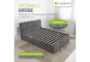Juskys Polsterbett Nizza Dunkelgrau mit LED und Stauraum Bild 5