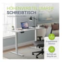 Juskys Höhenverstellbarer Schreibtisch Office Stand Weiß Elektrisch Bild 1