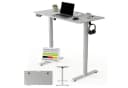 Juskys Höhenverstellbarer Schreibtisch Office Stand Weiß Elektrisch Bild 3