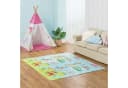 Juskys Kinder Spielmatte Stella 180x200 cm Tiere XXL Matte Schaumstoff Faltbar Soft Blau Bild 1