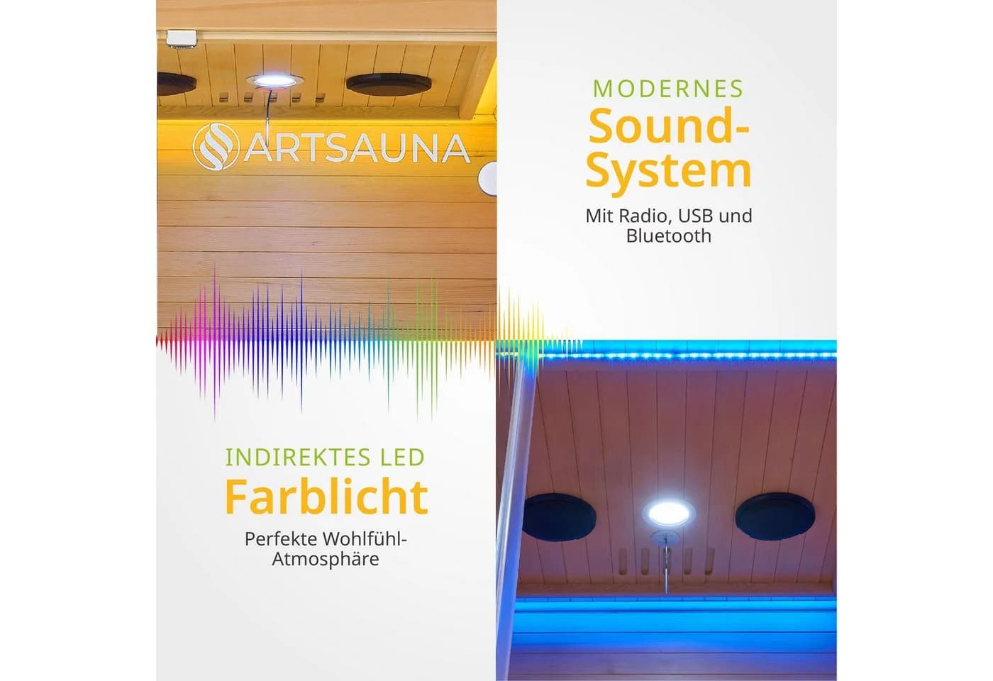 Artsauna Infrarotkabine Kiruna90 Dual Technologie 7 Strahler - Bild 5