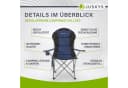 Juskys Campingstuhl Lido Dunkelblau mit Armlehnen und Getränkehalter Bild 5