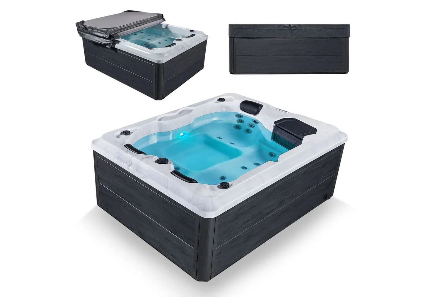 Artsauna Whirlpool Oasis Outdoor Spa mit 31 Massagedüsen und LED-Beleuchtung - Bild 2