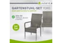 Juskys Gartenstuhl Yoro 6er Set Grau Polyrattan Stapelbar Bild 2