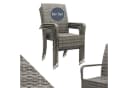 Juskys Gartenstuhl Yoro 8er Set Grau-meliert Polyrattan Stapelbar Bild 3