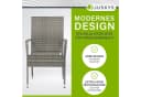 Juskys Gartenstuhl Yoro 8er Set Grau-meliert Polyrattan Stapelbar Bild 4