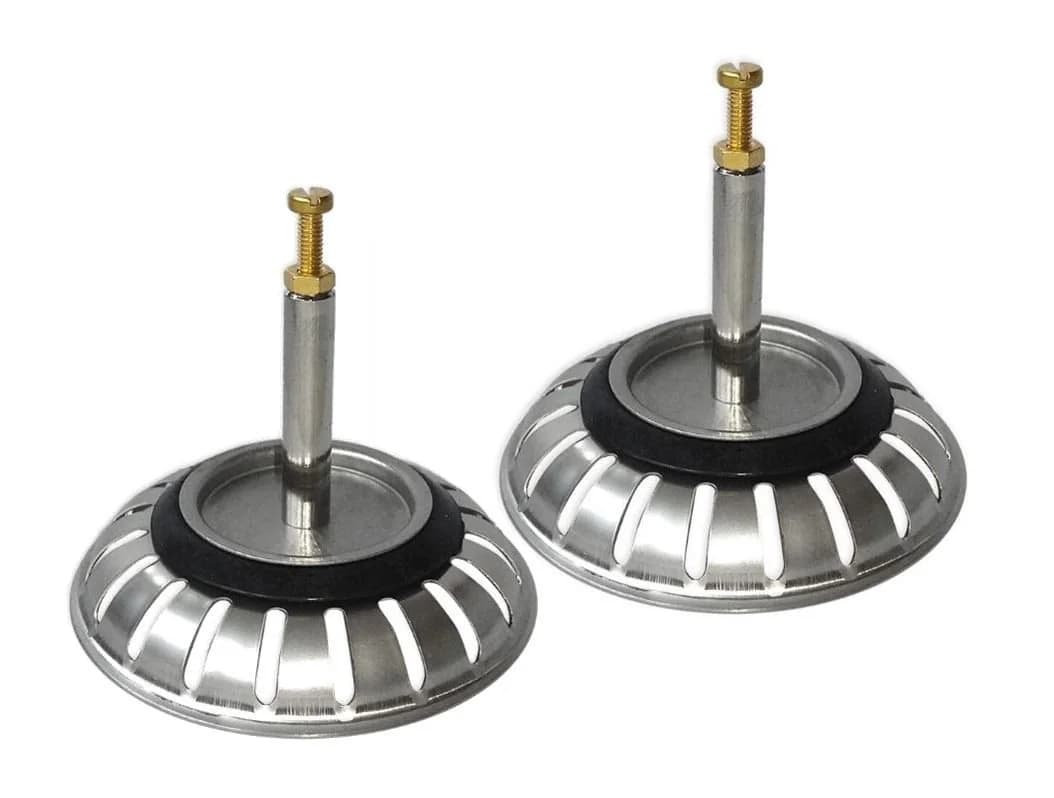 FRANKE Siebventil 2er SET Edelstahl 77mm für 3 1/2 Zoll Spülen