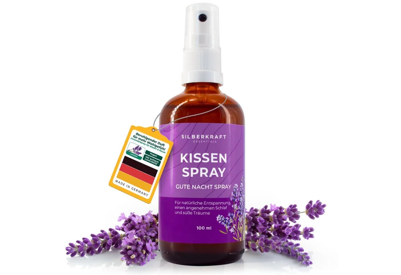 Silberkraft Lavendelspray mit ätherischem Öl 100ml - Bild 2