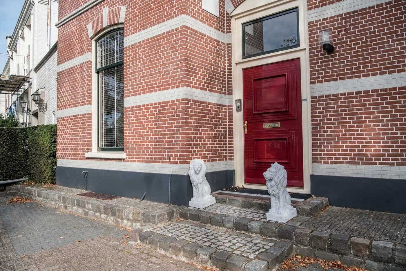 Aubaho Dekoobjekt 2x XL Löwe Skulptur Grau Kunststein - Bild 4