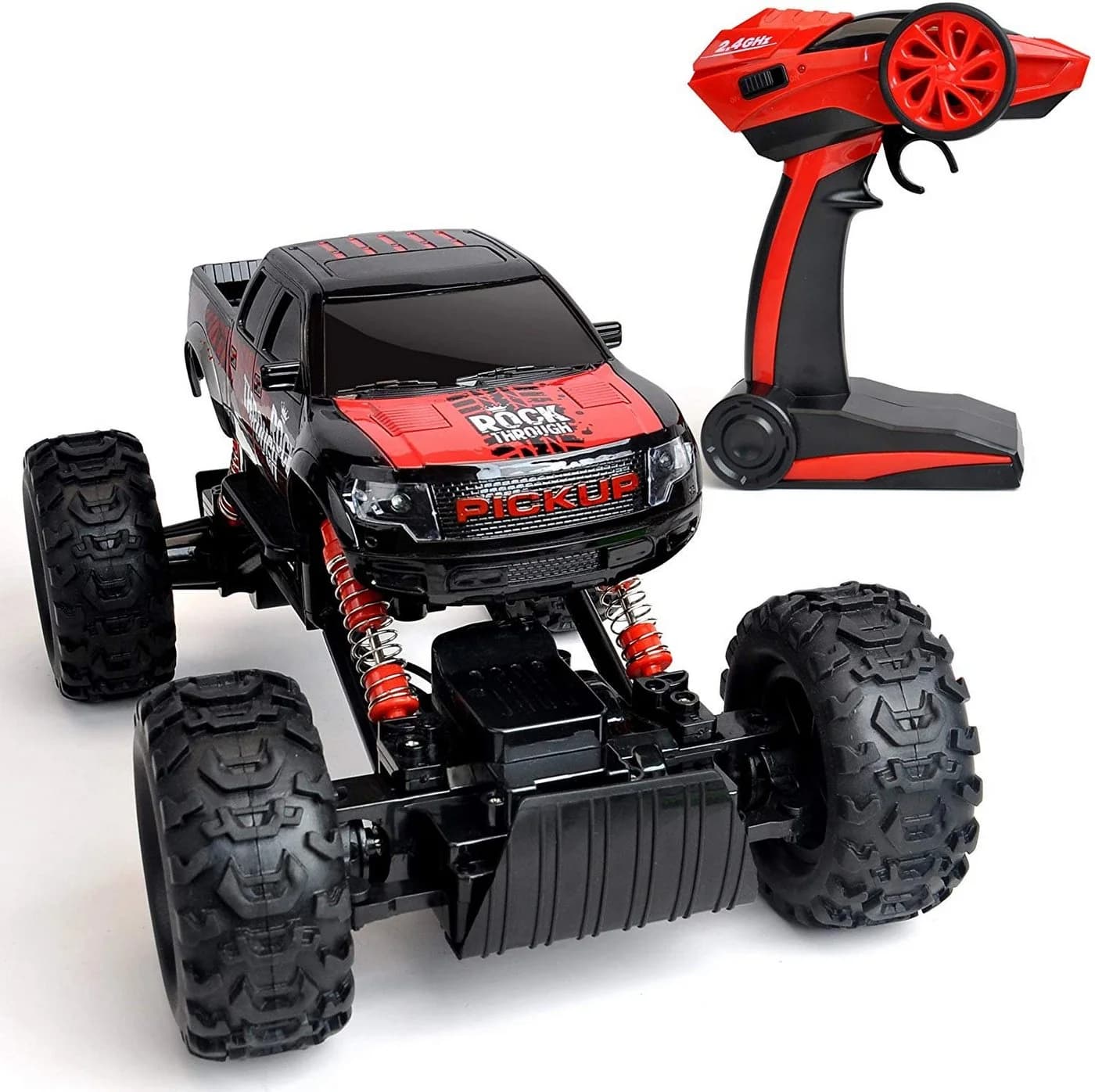 FunTomia RC Modellauto Rock Crawler 1:14 Rot Kinder Set - Bild 3
