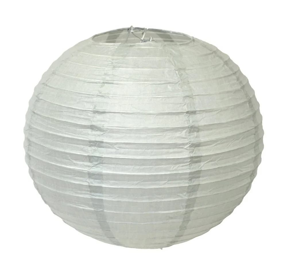 Creativery Lampion Set 10-tlg. Silber/Grau Seidenpapier - Bild 2