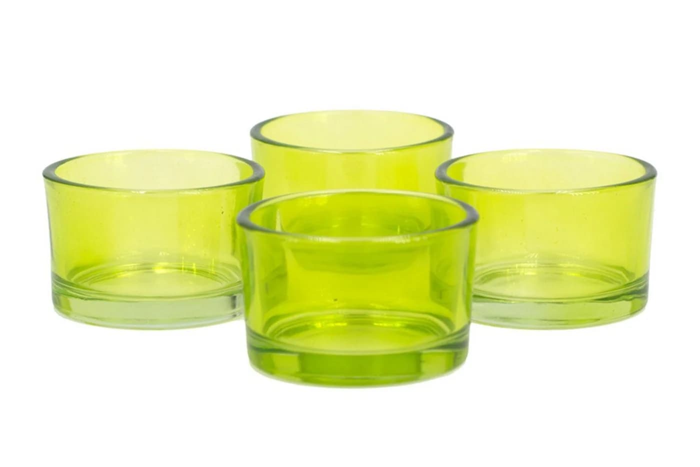 Creativery Teelichtgläser 4er Set Grün Glas