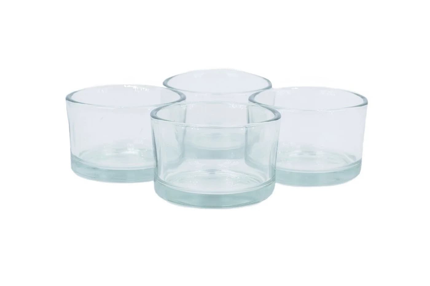 Creativery Teelichthalter 4er Set Glas Klar Transparent
