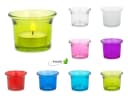 Creativery Teelichthalter Rosa Transparent Set 4 Stück Tulpenform Bild 1