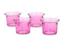 Creativery Teelichthalter Rosa Transparent Set 4 Stück Tulpenform Bild 2