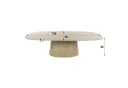 LEVEN Lifestyle Couchtisch NOOR Travertin Keramik Oval Bild 4