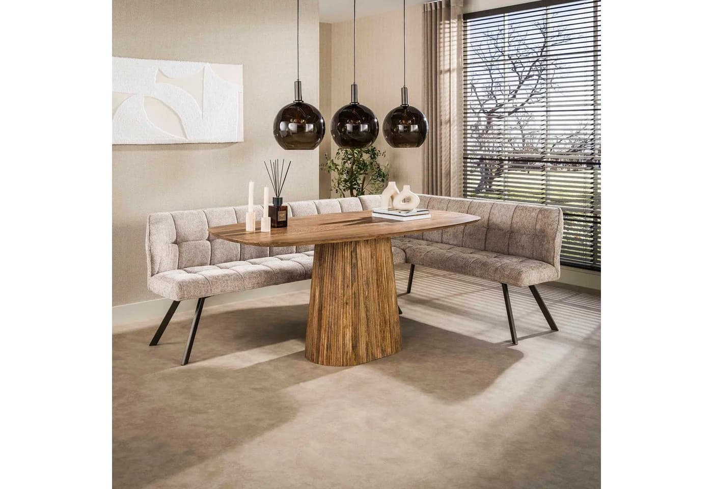 LEVEN Lifestyle Eckbank RIGO Sitzecke gepolstert Farbe Sand - Bild 4