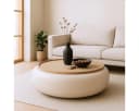 LEVEN Lifestyle Couchtisch LOVANI Beige Rund mit Stauraum Bild 2