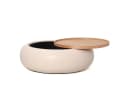 LEVEN Lifestyle Couchtisch LOVANI Beige Rund mit Stauraum Bild 3