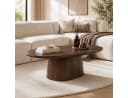 LEVEN Lifestyle Couchtisch MILANO Oval Akazienholz Braun Bild 2