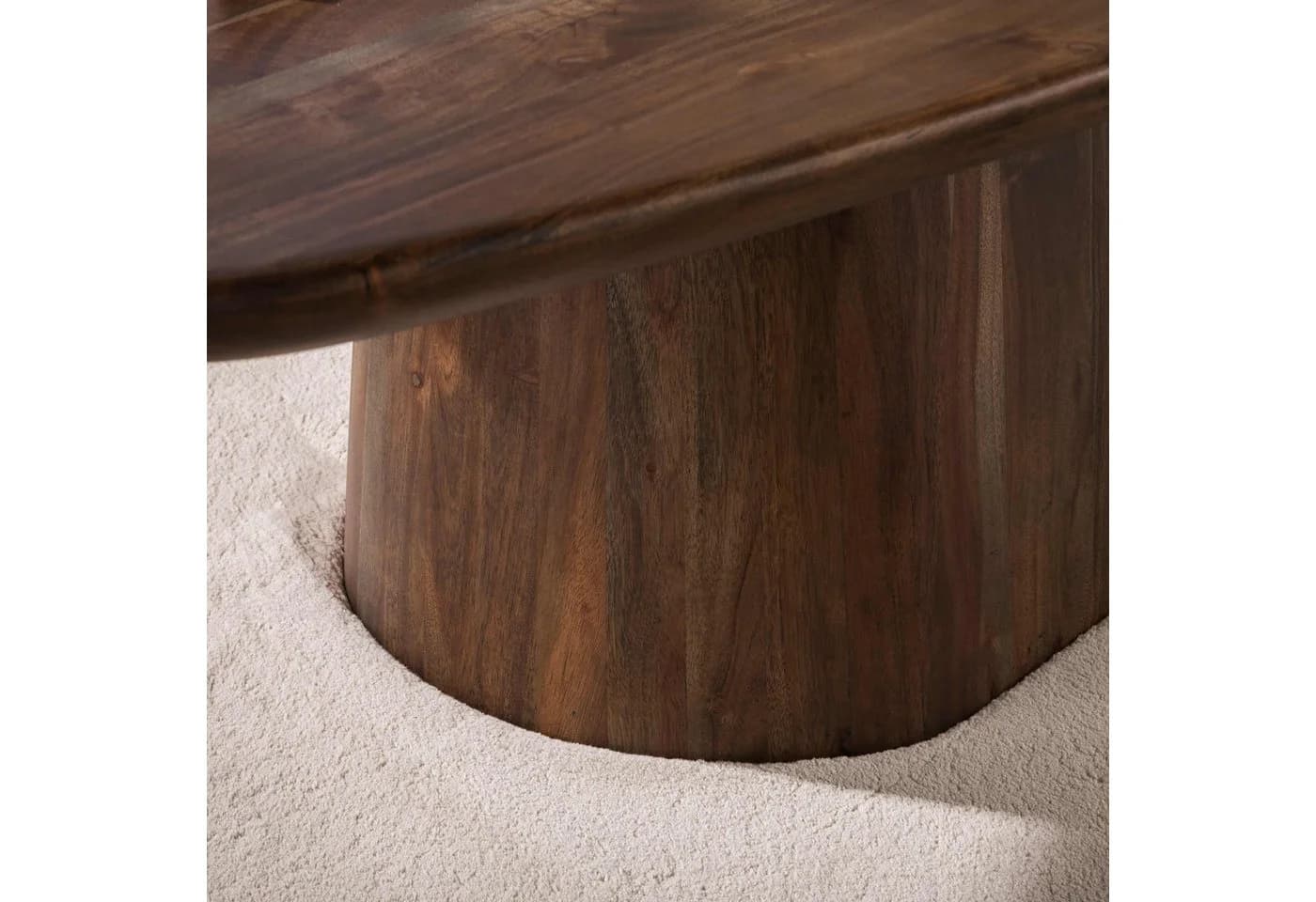 LEVEN Lifestyle Couchtisch MILANO Oval Akazienholz Braun - Bild 5