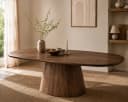 LEVEN Lifestyle Esstisch MILANO oval massiv Akazienholz Braun Bild 2