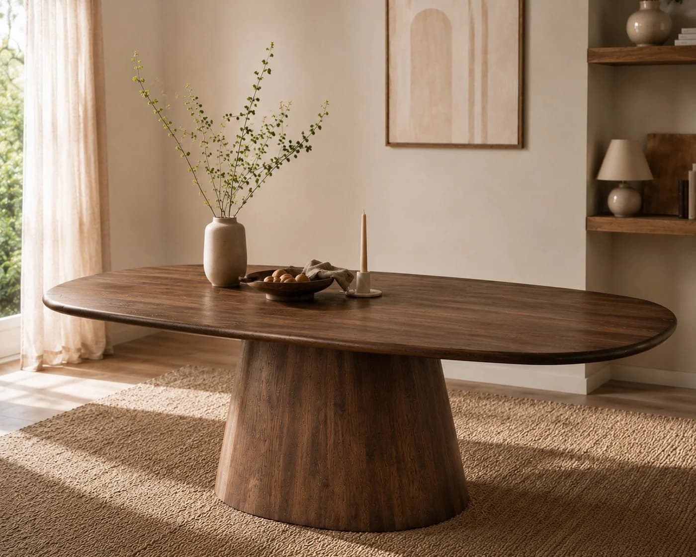 LEVEN Lifestyle Esstisch MILANO oval massiv Akazienholz Braun - Bild 2