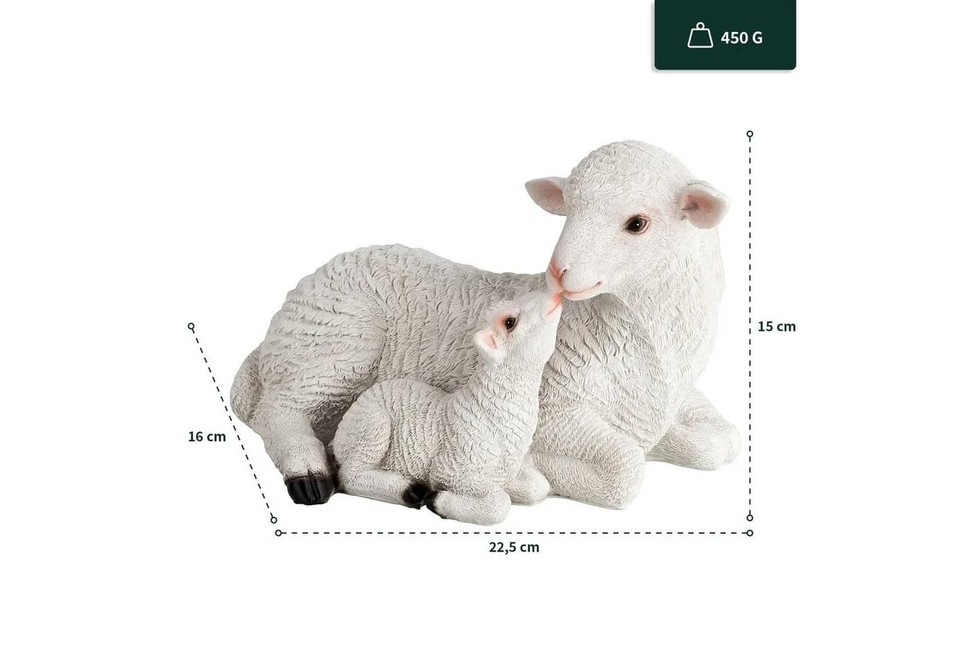 VERDOBA Gartenfigur Dekoschafe Lämmer und Schaf für Draußen - Bild 3