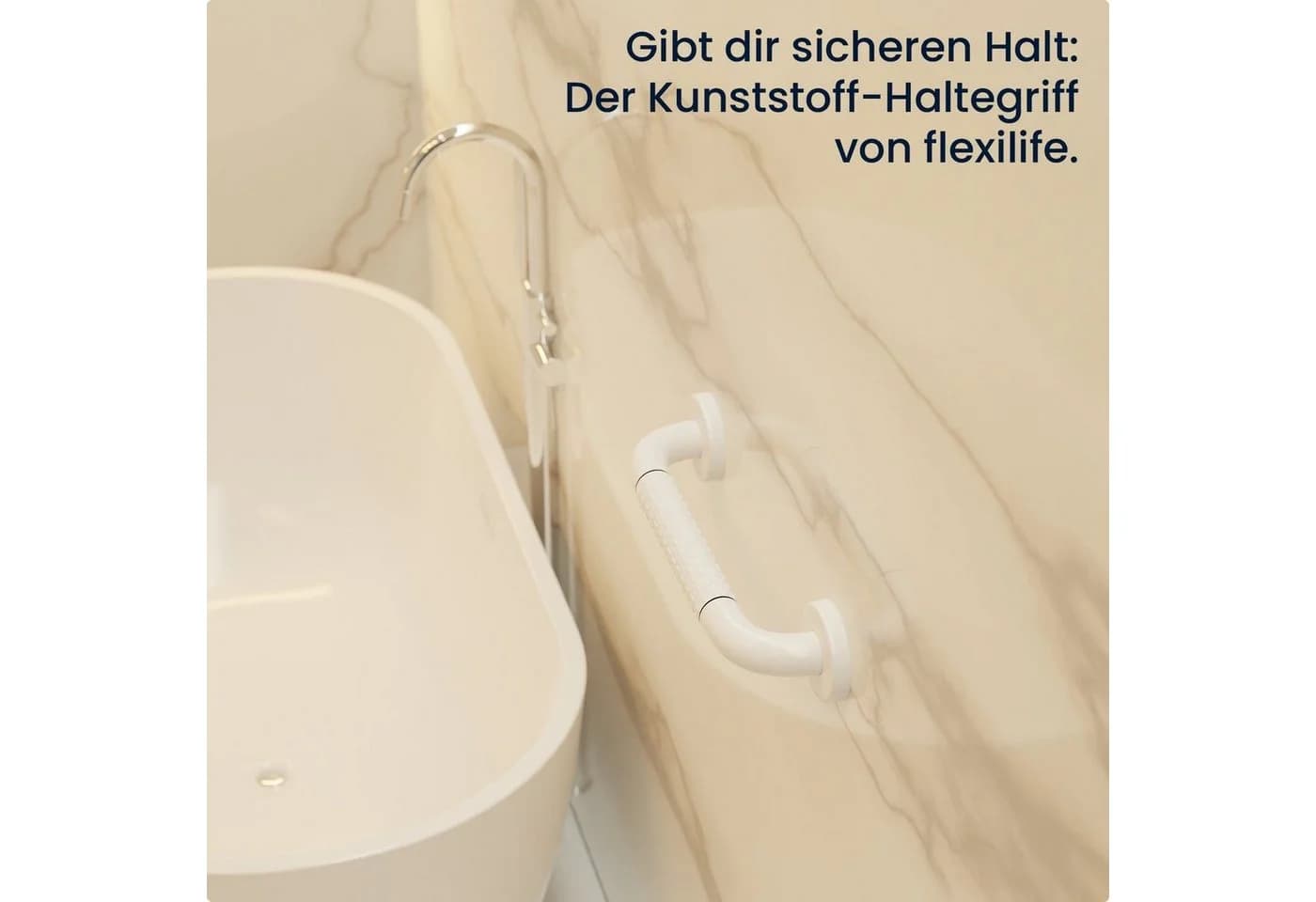 flexilife Haltegriff Badewanne Edelstahl rutschfest