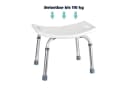 flexilife Duschhocker eckig höhenverstellbar 110 kg Tragkraft Bild 1