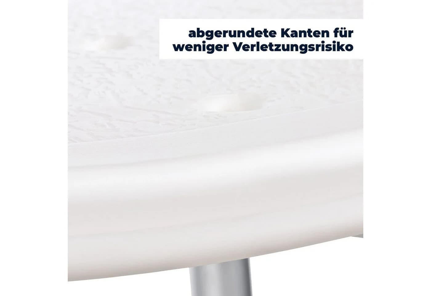 flexilife Duschhocker eckig höhenverstellbar 110 kg Tragkraft - Bild 4