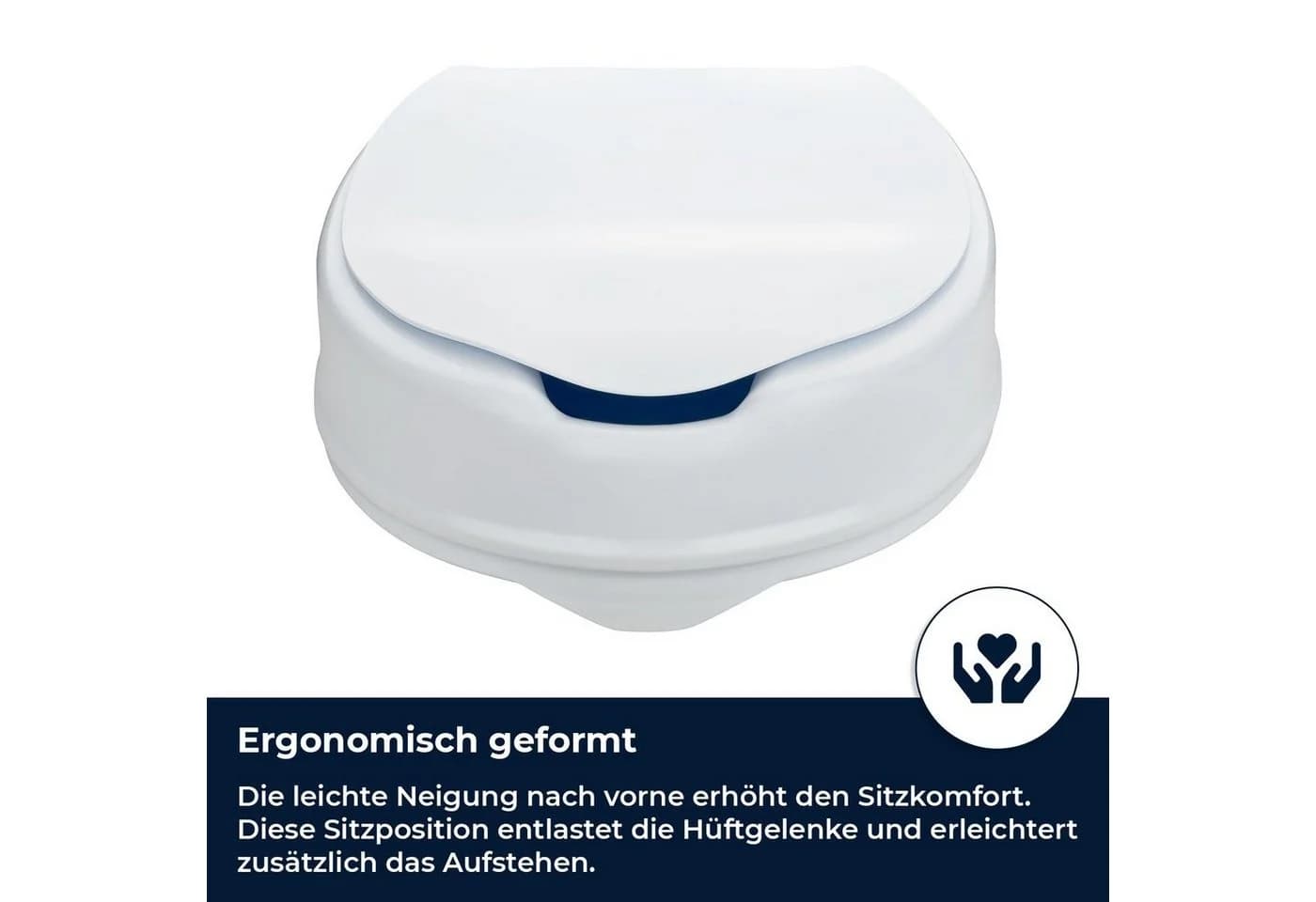 flexilife Toilettensitzerhöhung mit Deckel Weiß 10 oder 15 cm - Bild 5