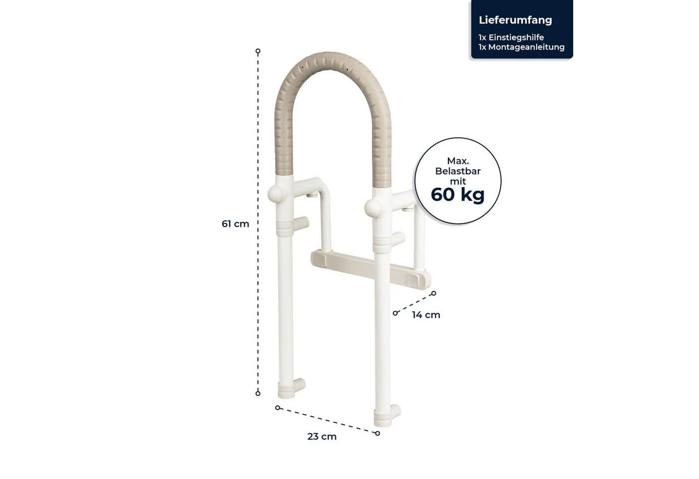 flexilife Badewanneneinstiegshilfe BONARE Weiß Verstellbar - Bild 3